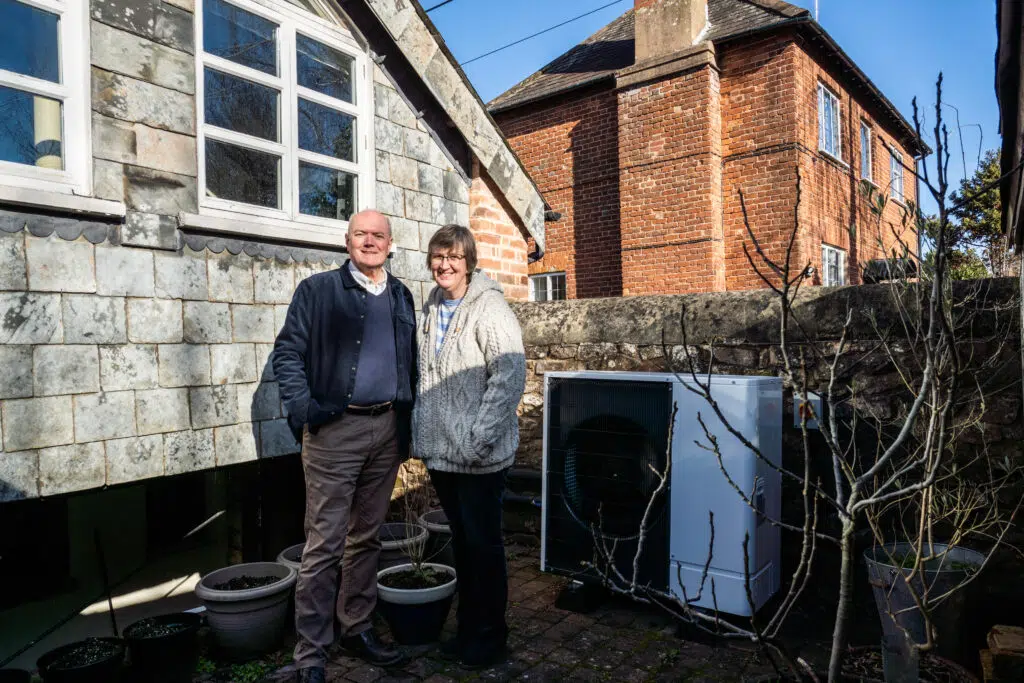 Trader and homeowner reviewing plans